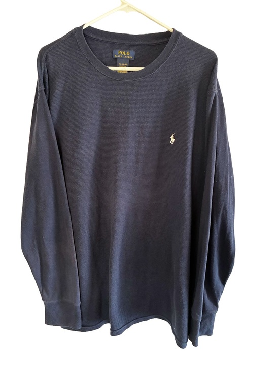 Polo Ralph Lauren Other - Polo Ralph Lauren 2XL Navy Waffle Knit Long Sleeve Shirt